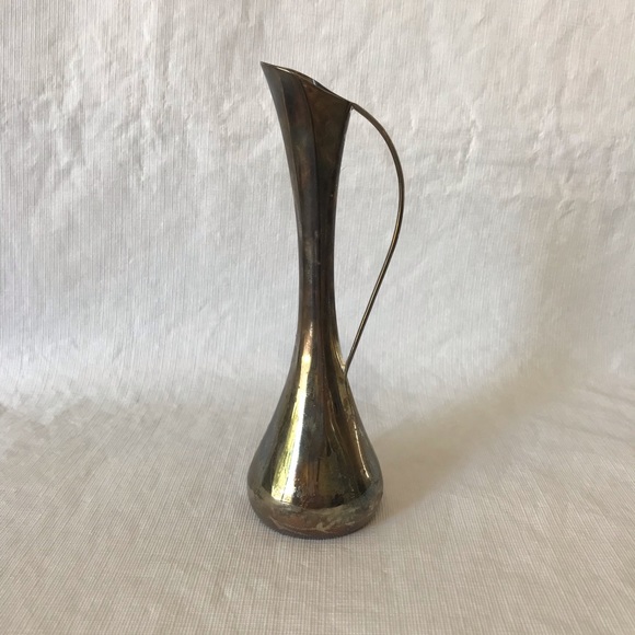 Silver Plated Mid Century Modern Bud Vase